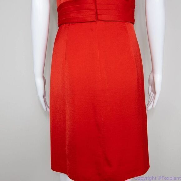 BCBGMaxAzria Palais One Shoulder‎ Cocktail Prom Dress, jewel red, size 8 - Picture 13 of 16